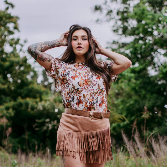 Wild West Short Sleeve Top