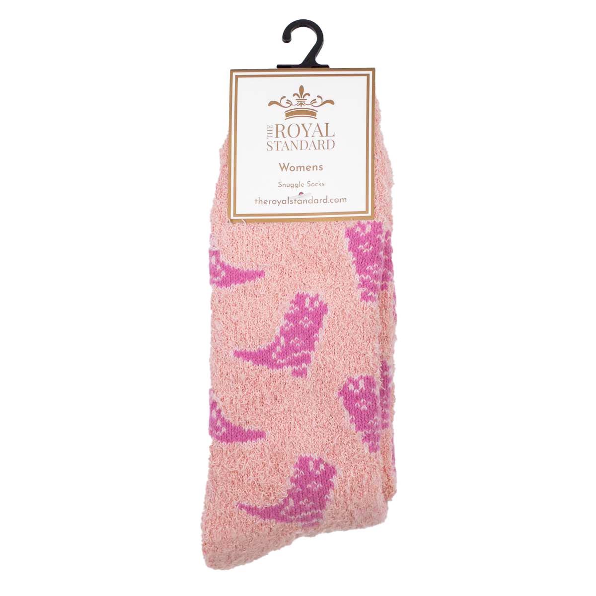 Pink Cowgirl Boots Snuggle Socks