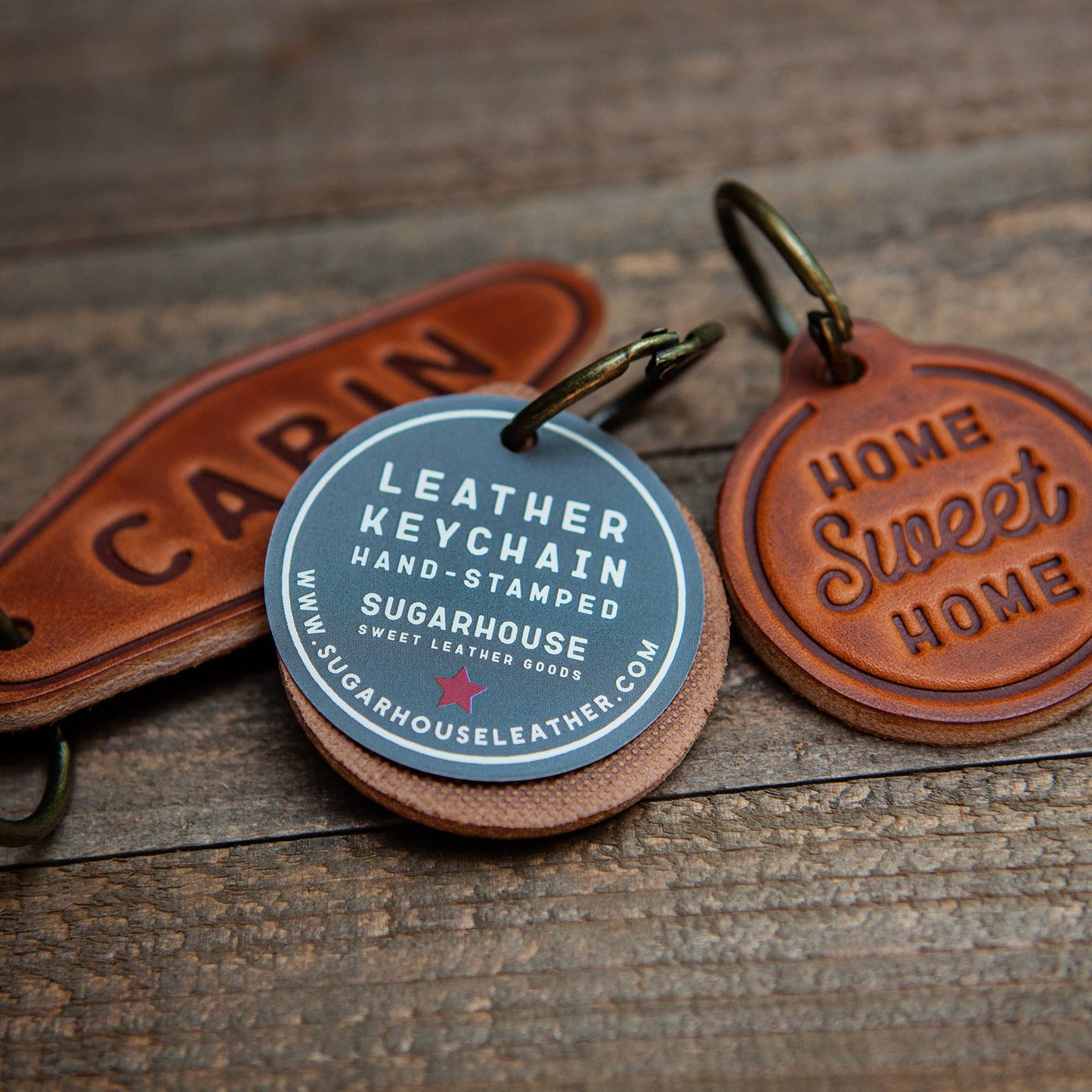 Tennessee State Genuine Leather Keychain