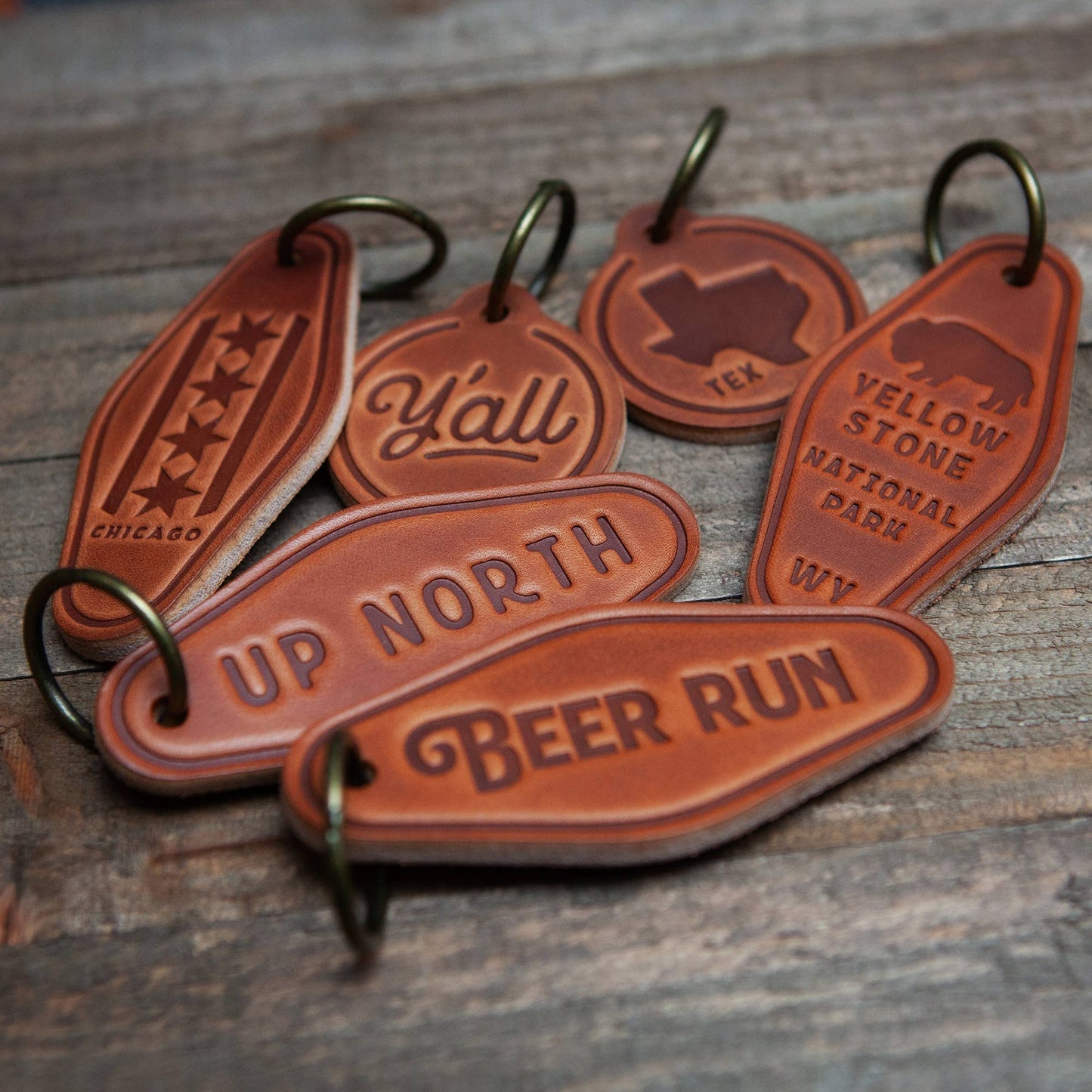 Tennessee Leather Keychain
