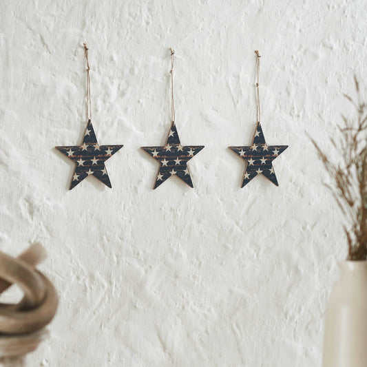 Country Stars Wooden Ornament