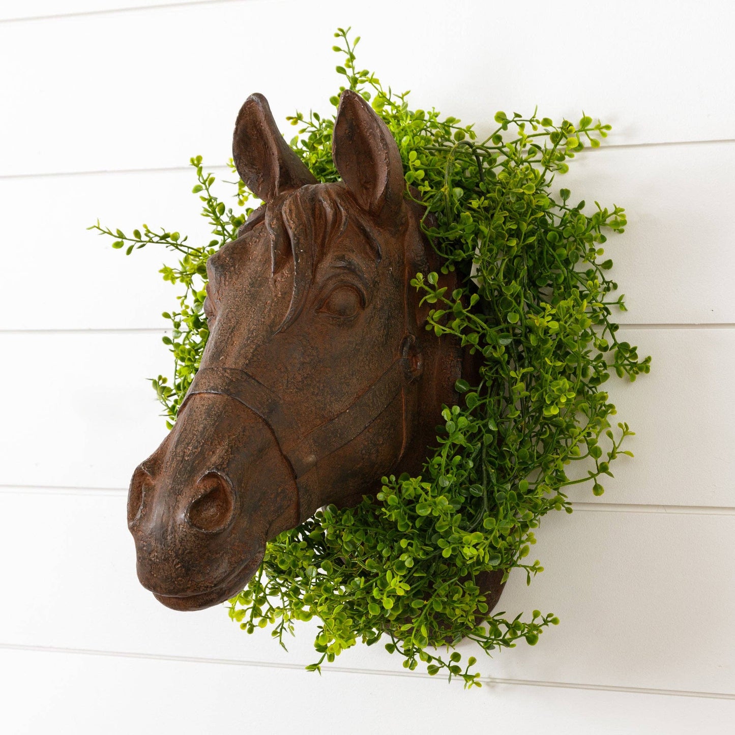 Horse Head Cast Resin Wall Mount Decor