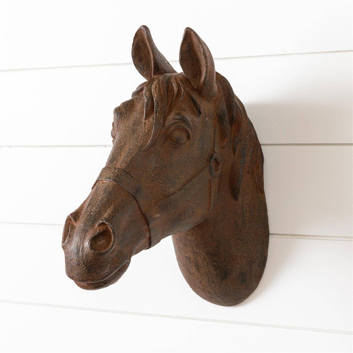 Horse Head Cast Resin Wall Mount Decor