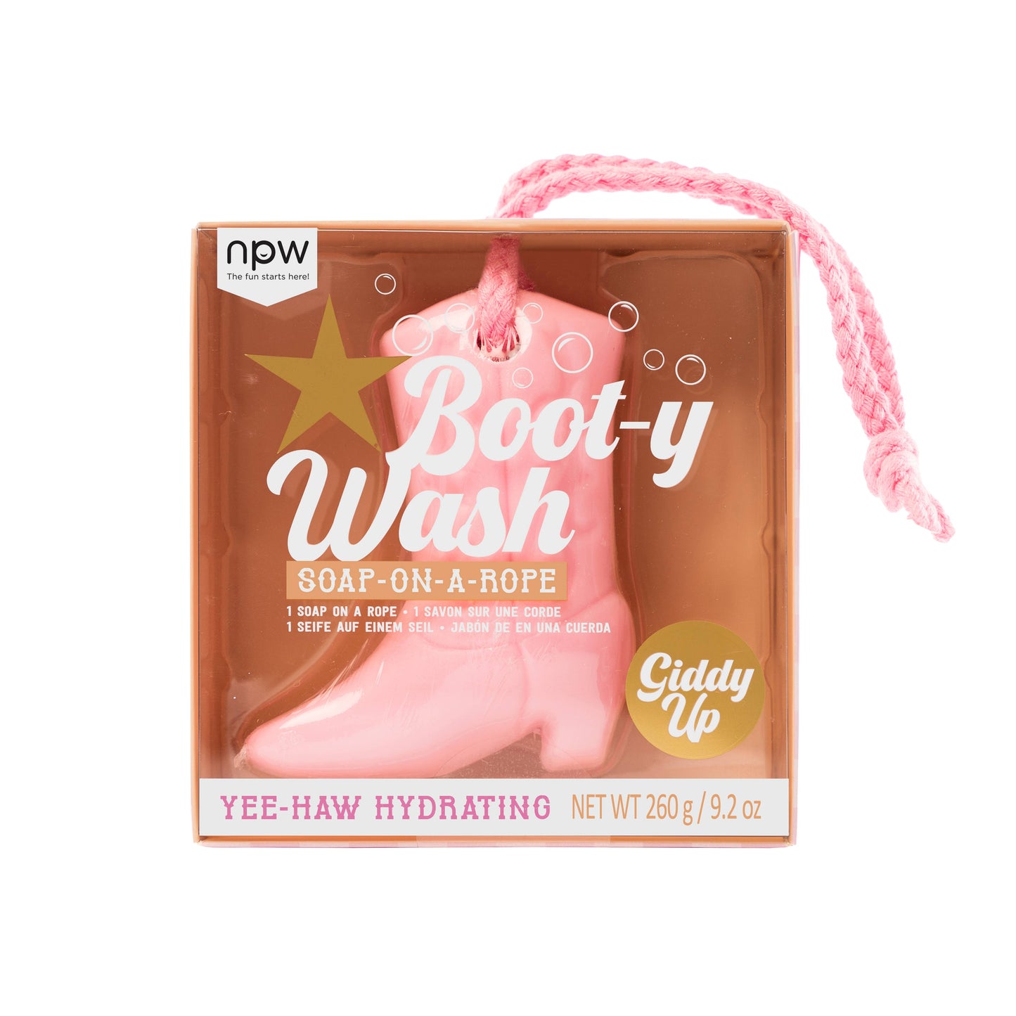 Pink Cowboy Boot Soap on a Rope
