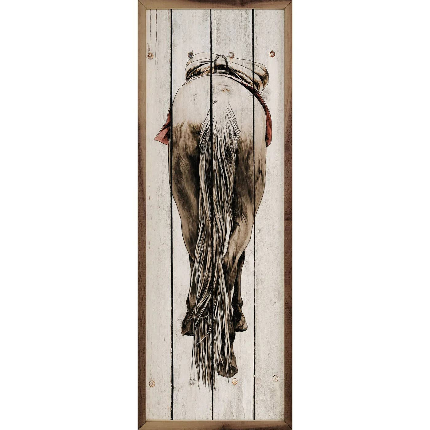 Horse Tail & Saddle Whitewash Sign