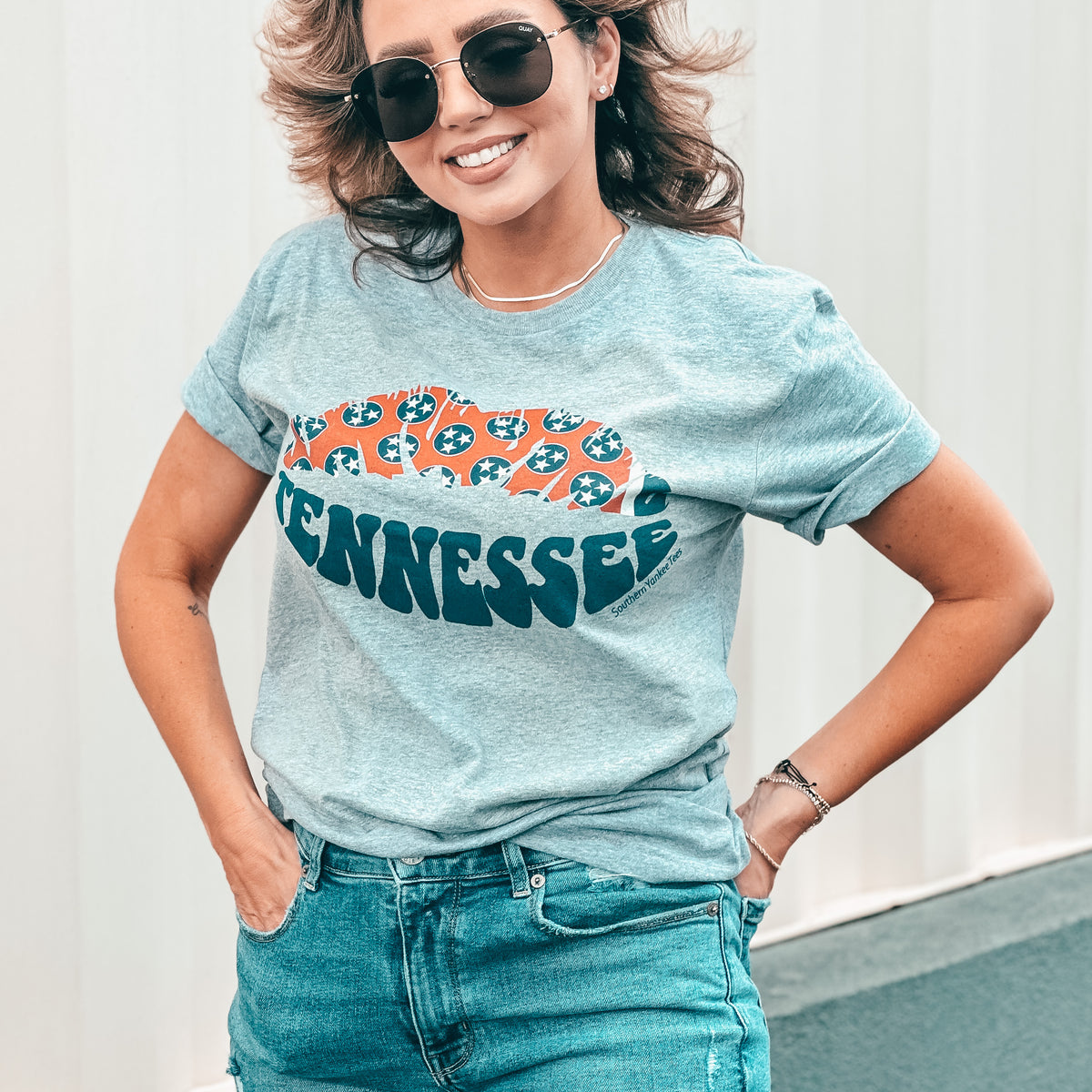 Southern Yankee Tee [Tennessee Lips] – 615 Collection