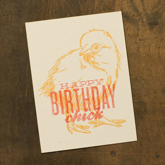 Happy Birthday Chick Greeting Card
