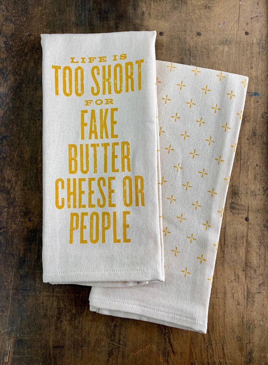 Fake Butter, Cheese Kitchen Towel