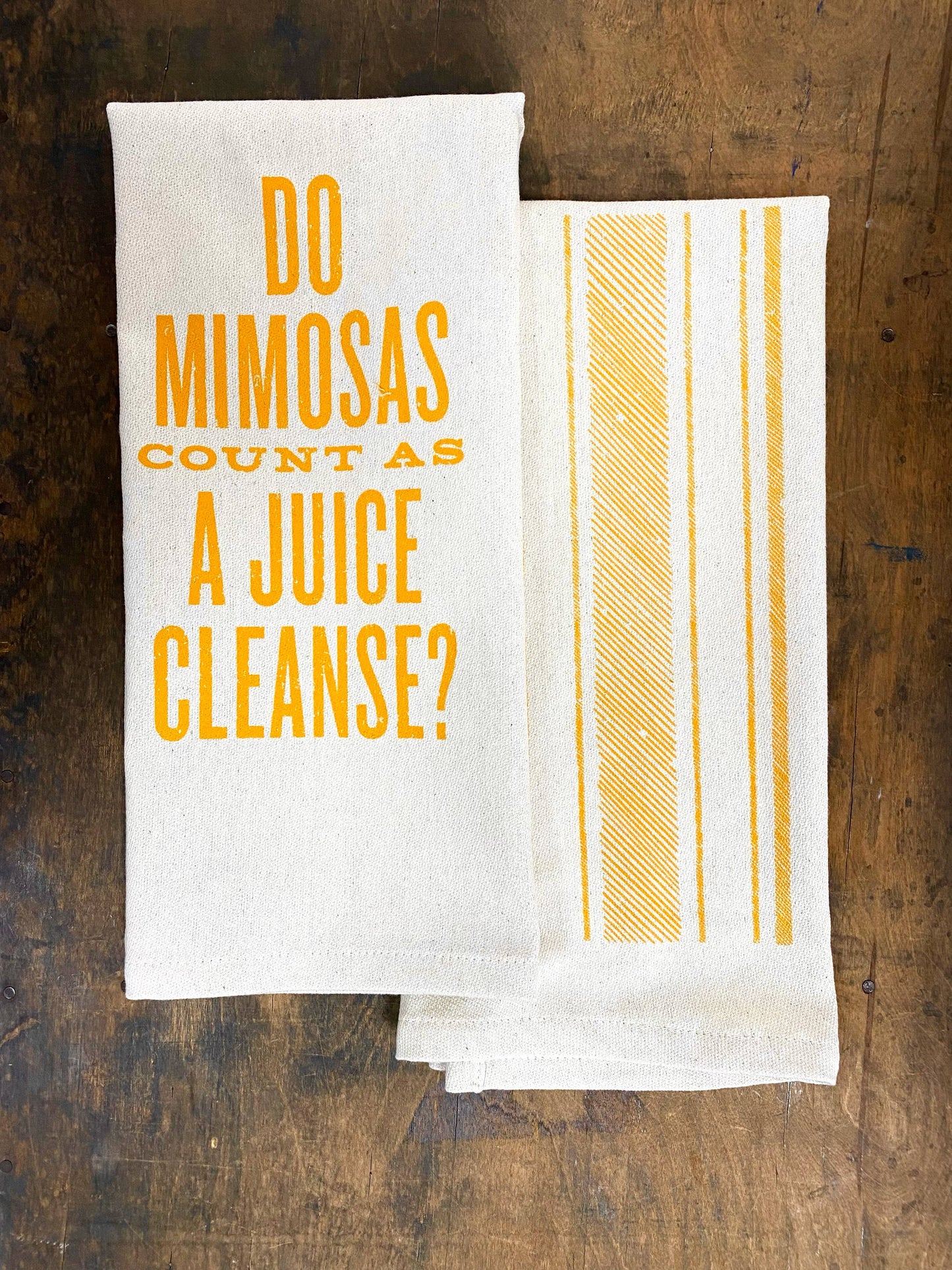 Do Mimosas Count as a Juice Cleanse Kitchen Towel