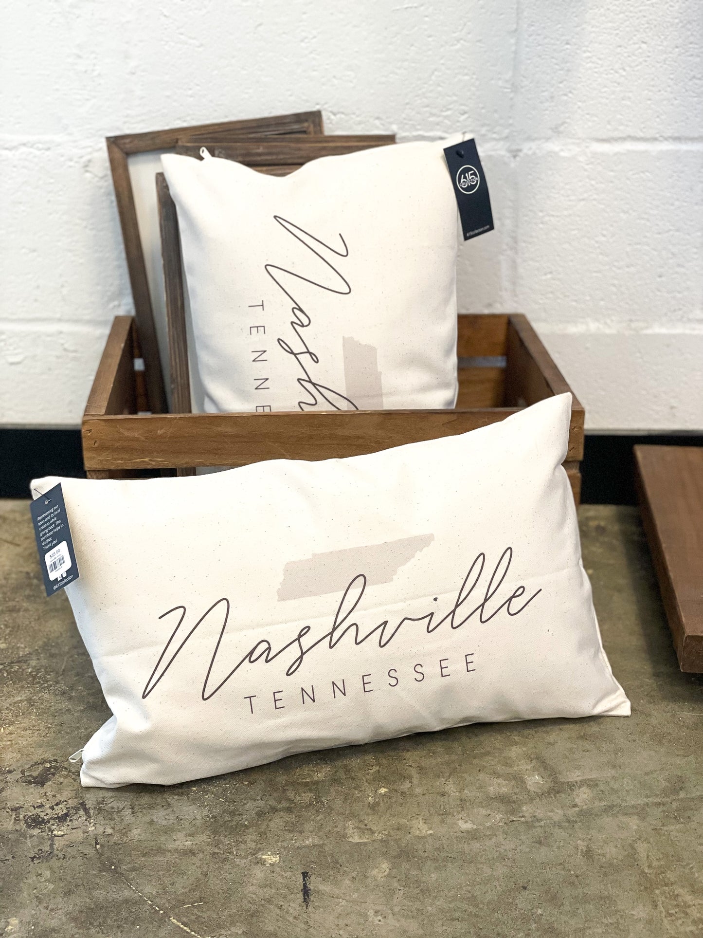 Nashville Script Canvas Pillow