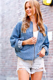 Seeing Double Textured Denim Jacket [Denim Blue]