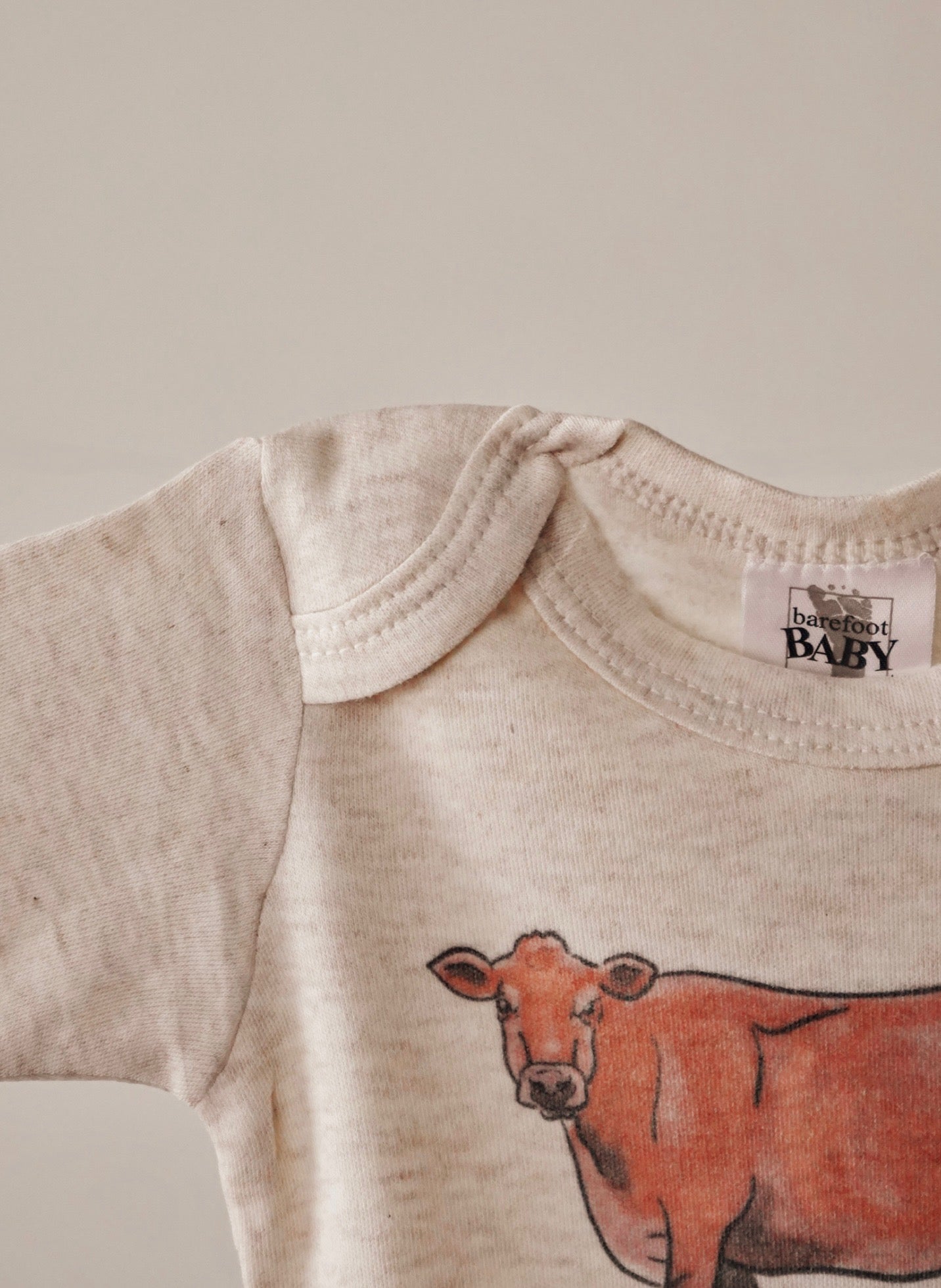 Raised in a Barn Country Western Baby Onesie [Natural]