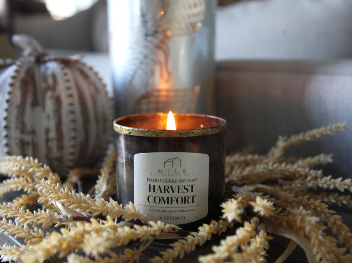 Lakeside Retreat Soy Candle | Rustic Barn Metal 10 oz