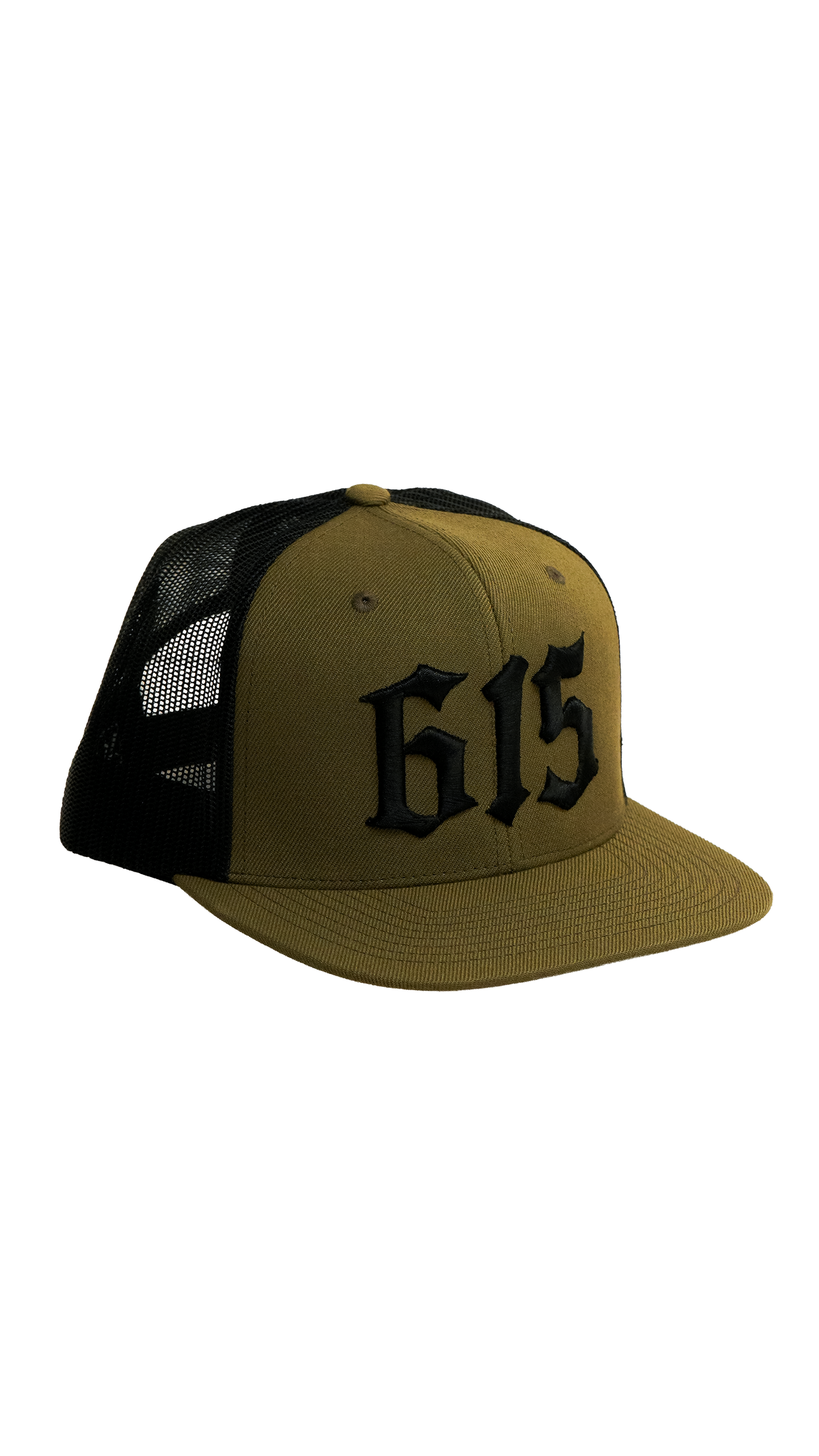 615 Wool Flatbill Trucker Hat [Loden/Black]