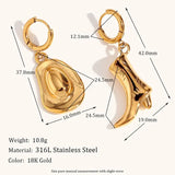 Cowboy Boot + Hat 18K Gold Plated Dangle Earrings