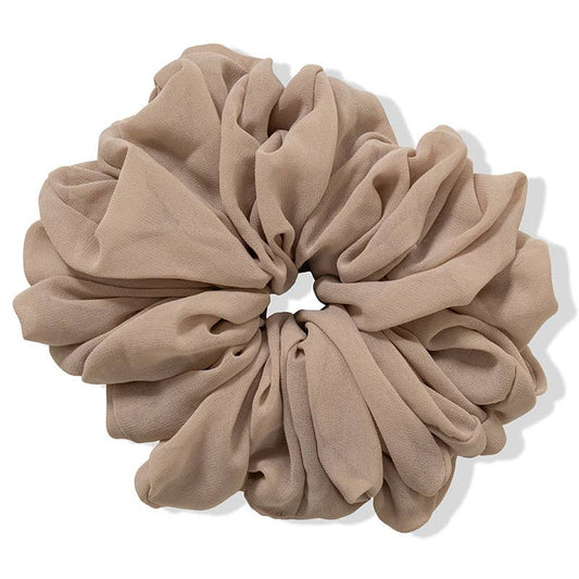 Oversized Chiffon Scrunchie [Mocha]