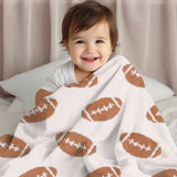 Football Pattern Throw Blanket