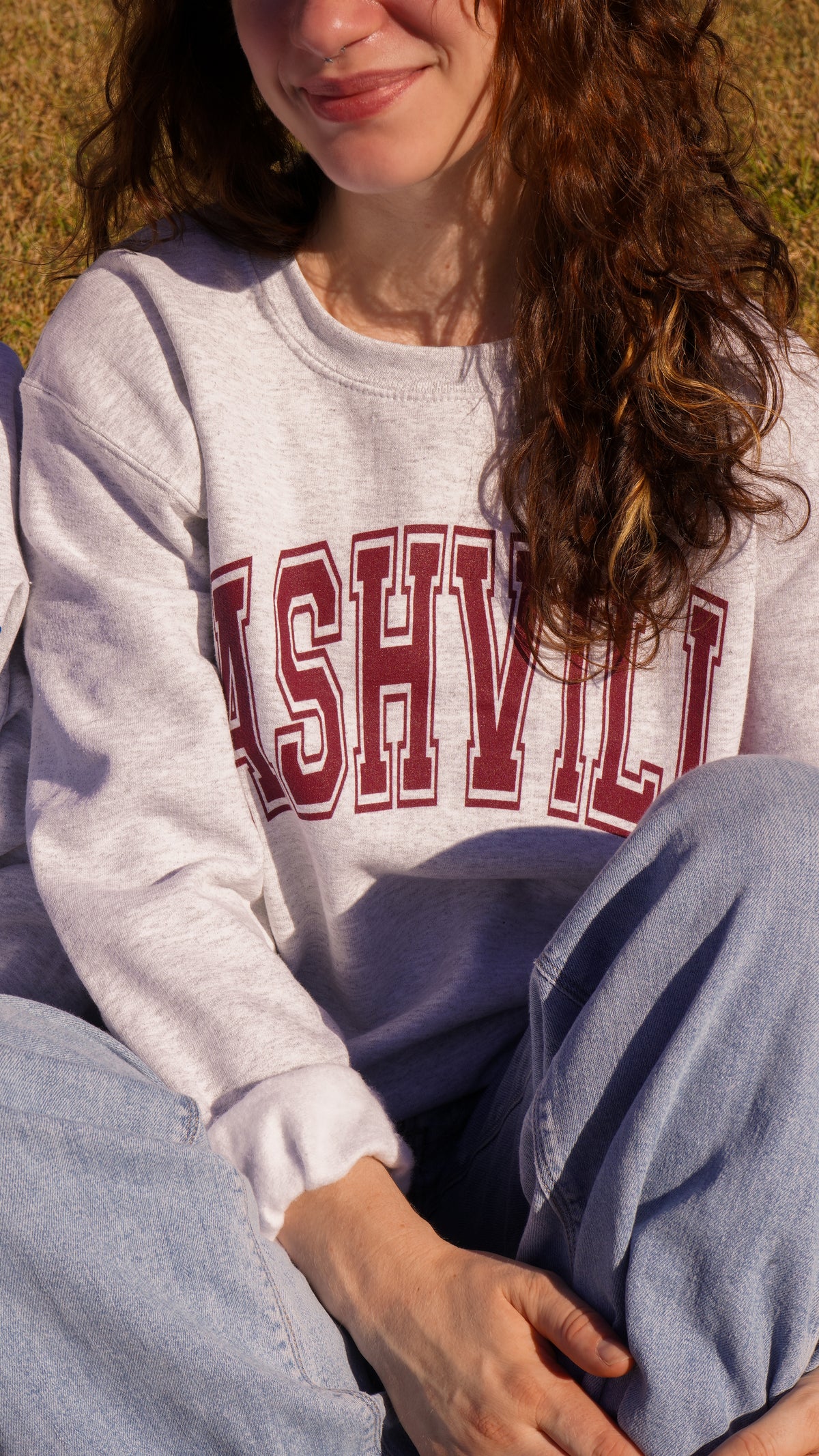 Nashville Varsity Crewneck Sweatshirt [Ash Grey]