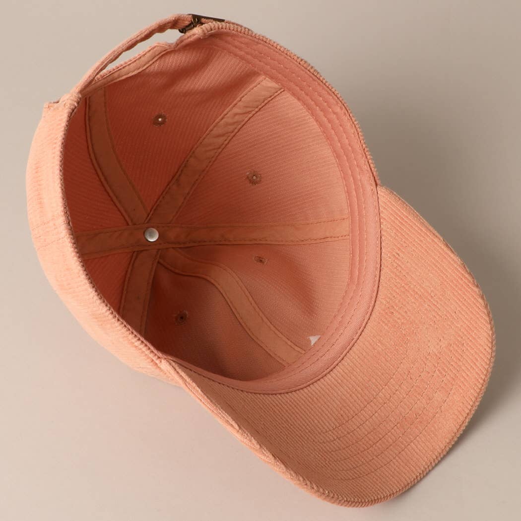 Mama Corduroy Embroidered Baseball Cap [Mauve]