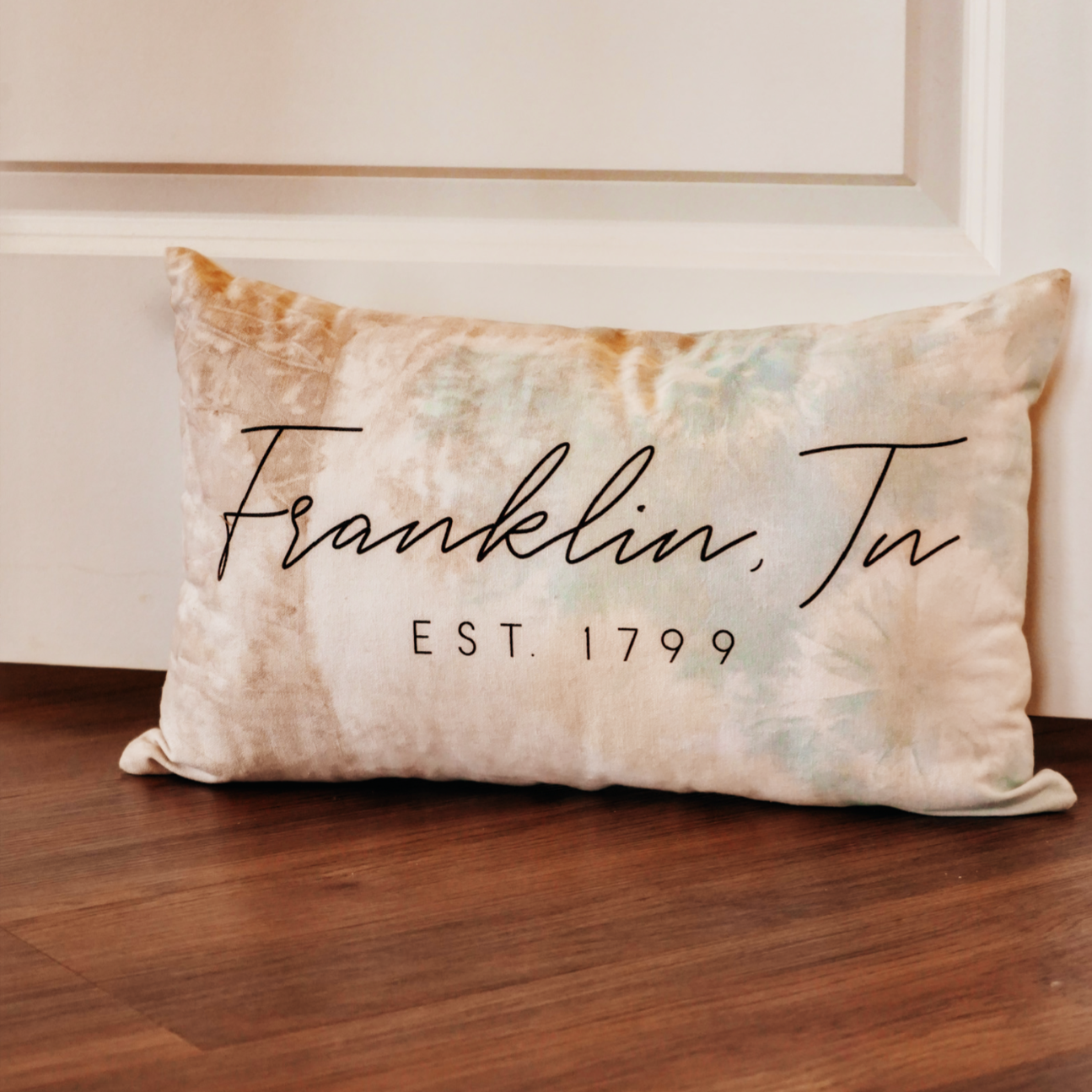 Franklin Naturally Dyed Canvas Pillow [Marigolds + Indigo]