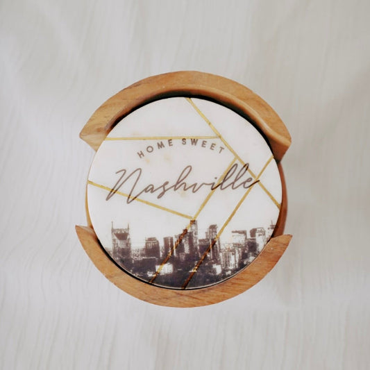 Marble Coaster Set of 4 [Nashville]