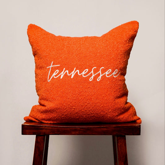 Tennessee Textured Accent Pillow [Orange]