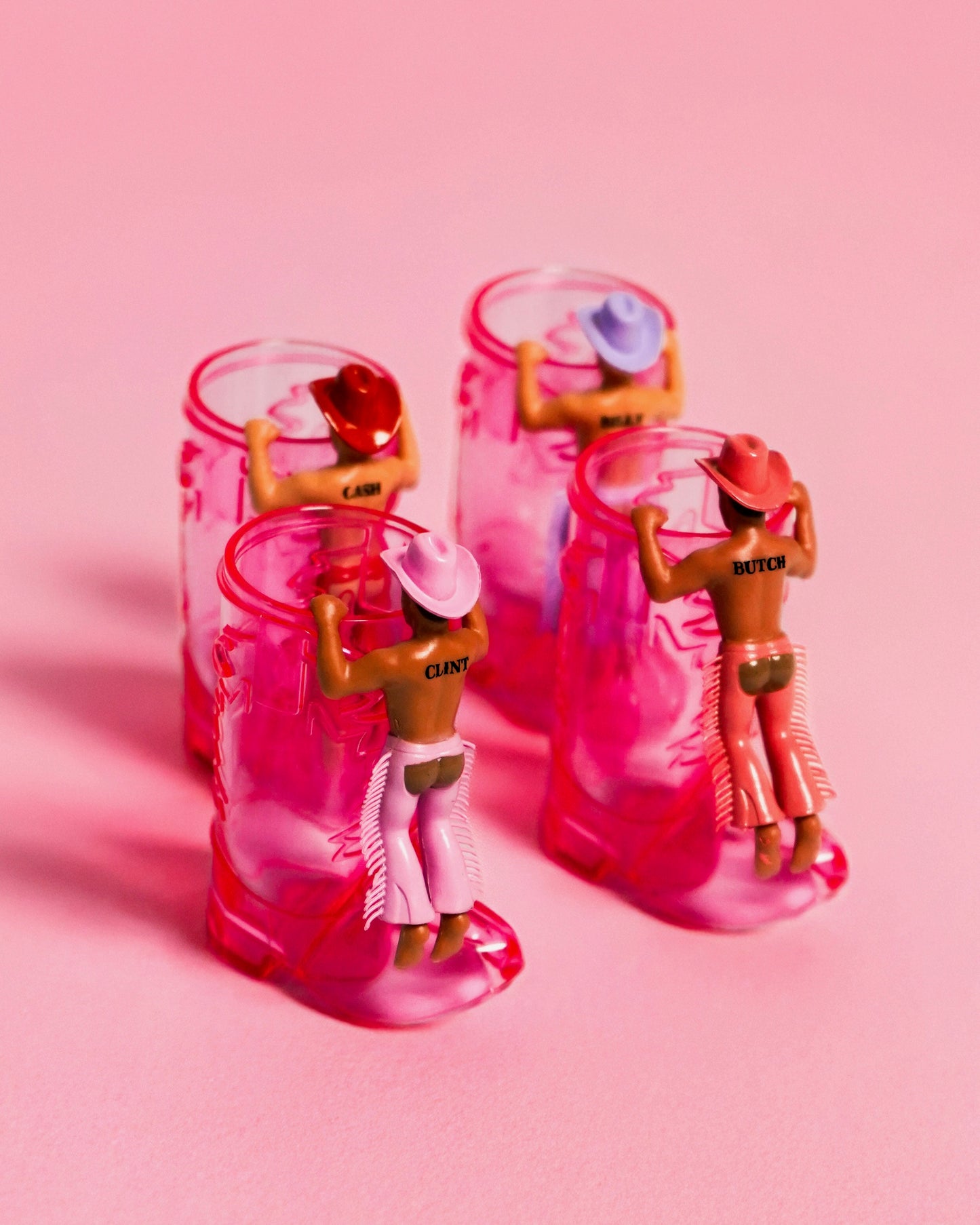 Western Drink Chaps Drink Markers-4 Pack