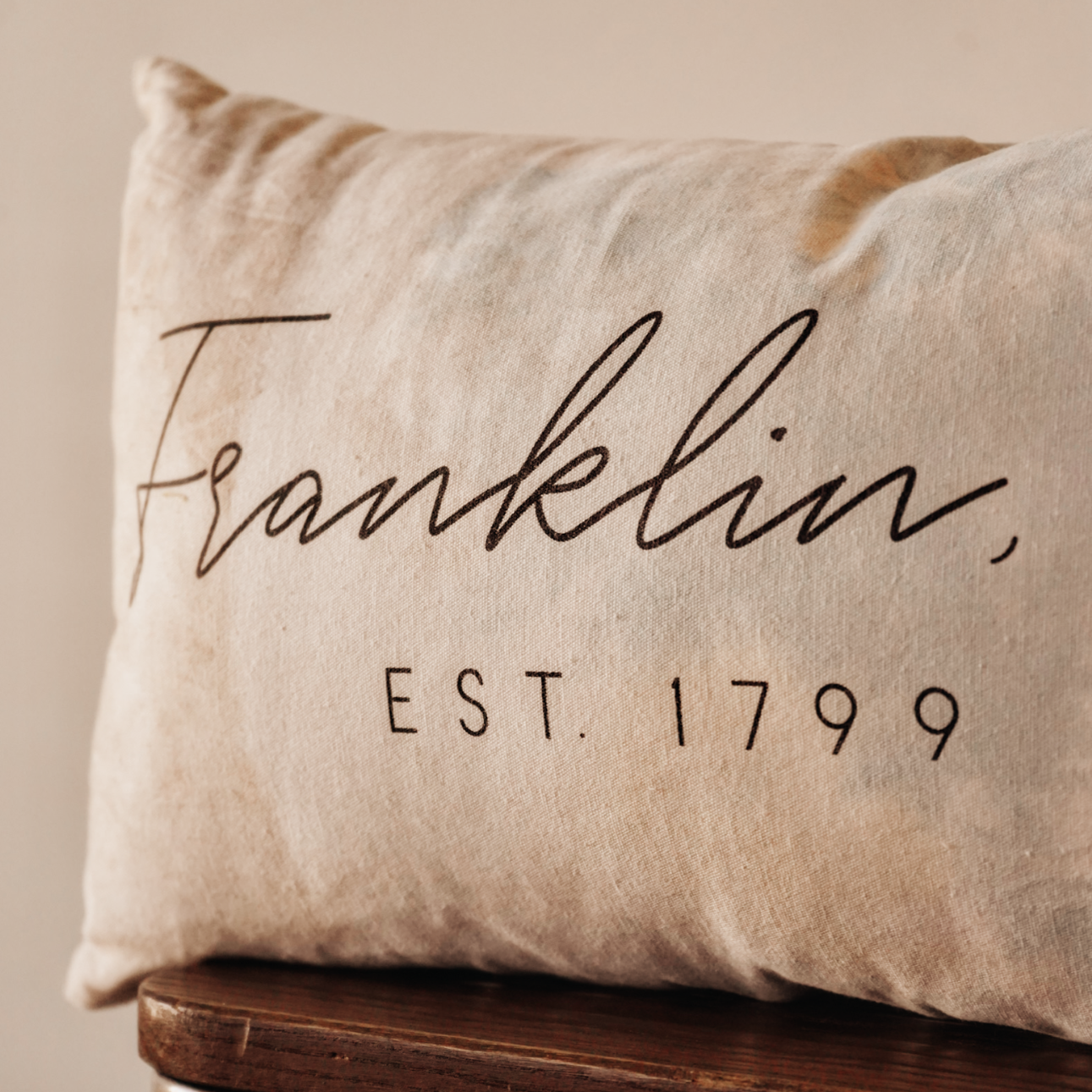 Franklin Naturally Dyed Canvas Pillow [Marigolds + Indigo]