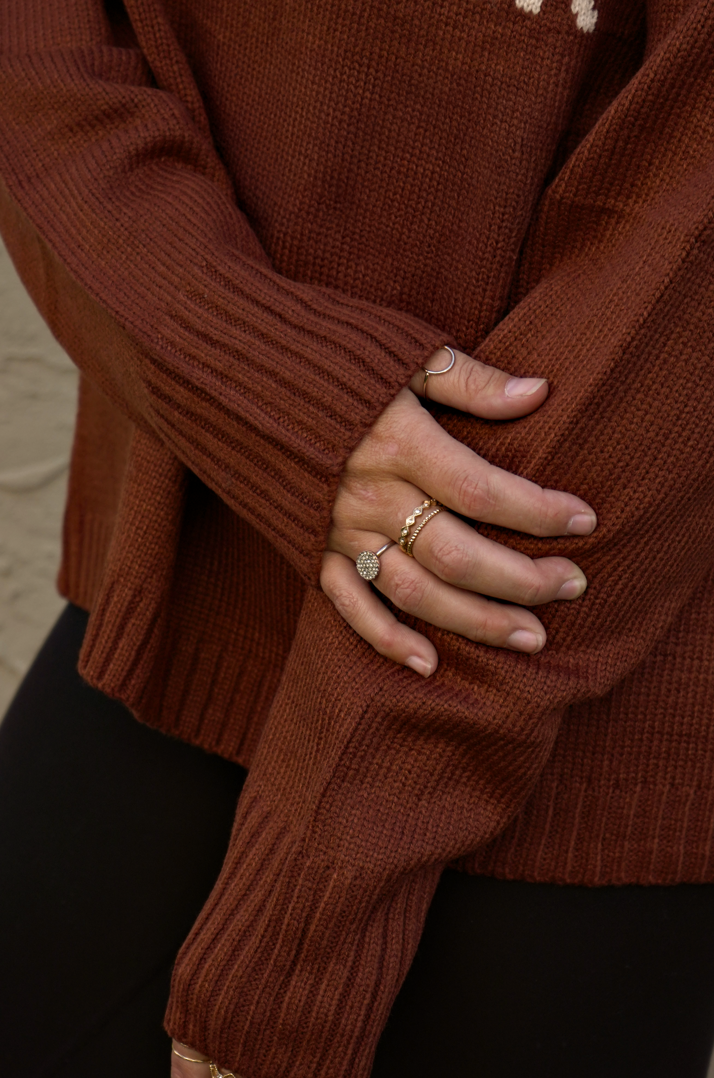 Bourbon Weather Sweater [Rust & Ivory]