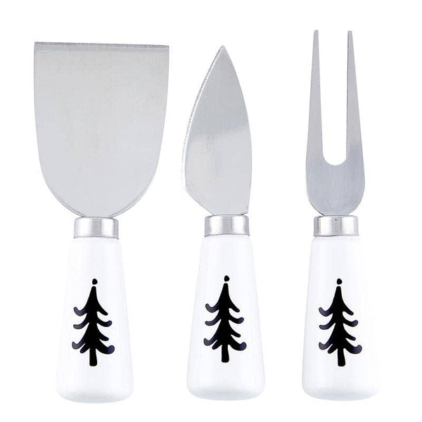 Holiday Cheese Knives Book Box - Set of 3