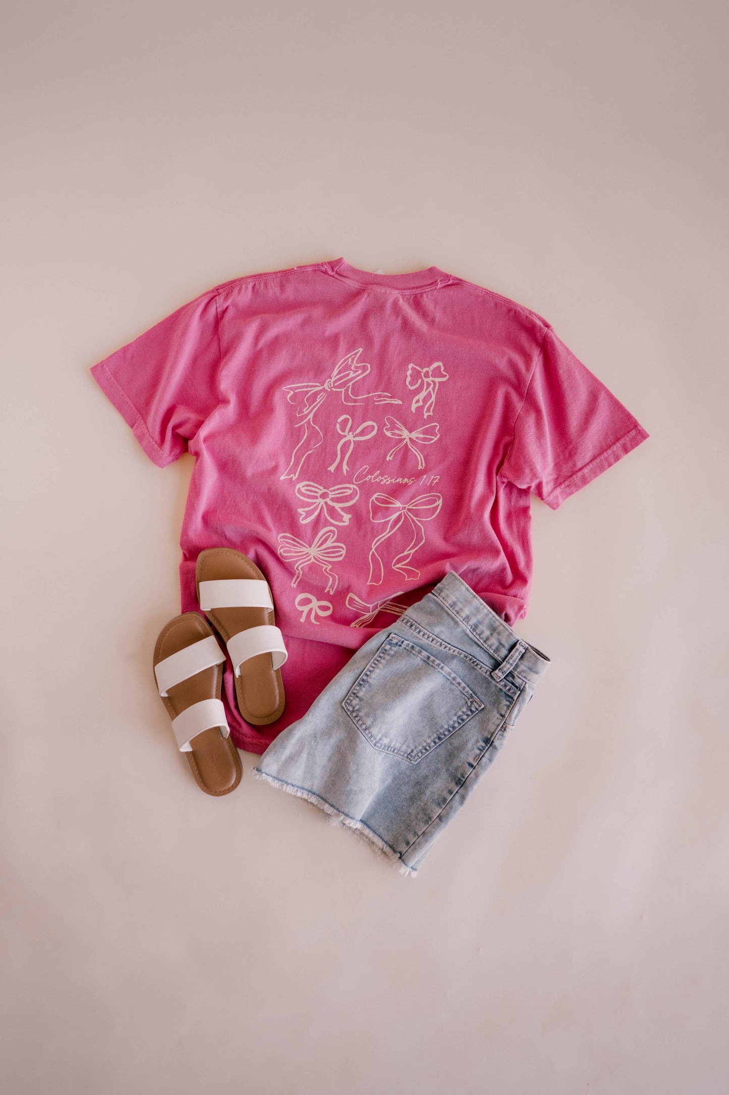 He Holds All Together Faith Tee [Pink]