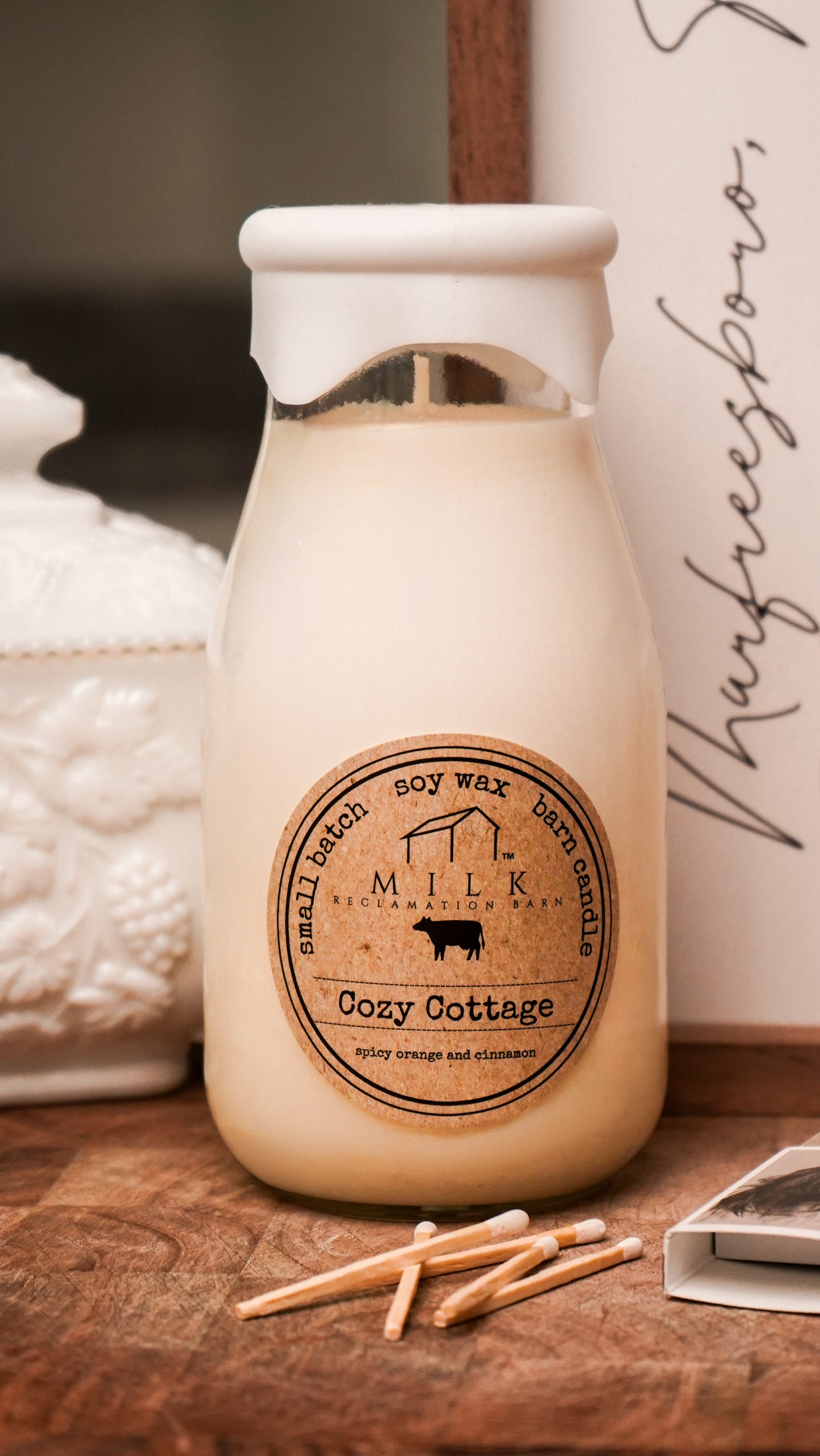 Cozy Cottage | Soy Milk Bottle Candle