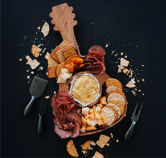 Rustic Guitar Wood Charcuterie Serving Tray