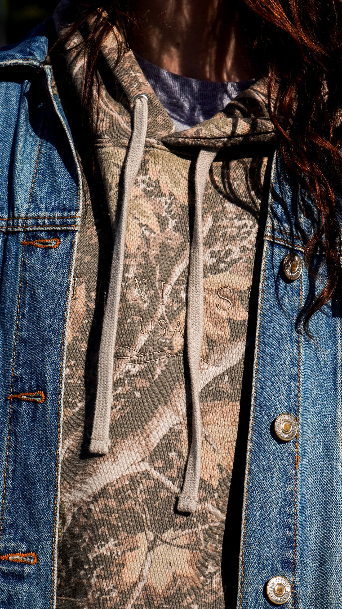 Driftwood Camo Tennessee USA Hoodie