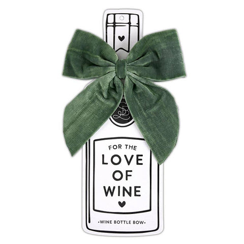 Wine Bottle Bow - Forest: Spot Clean Only / Velvet, Cardboard