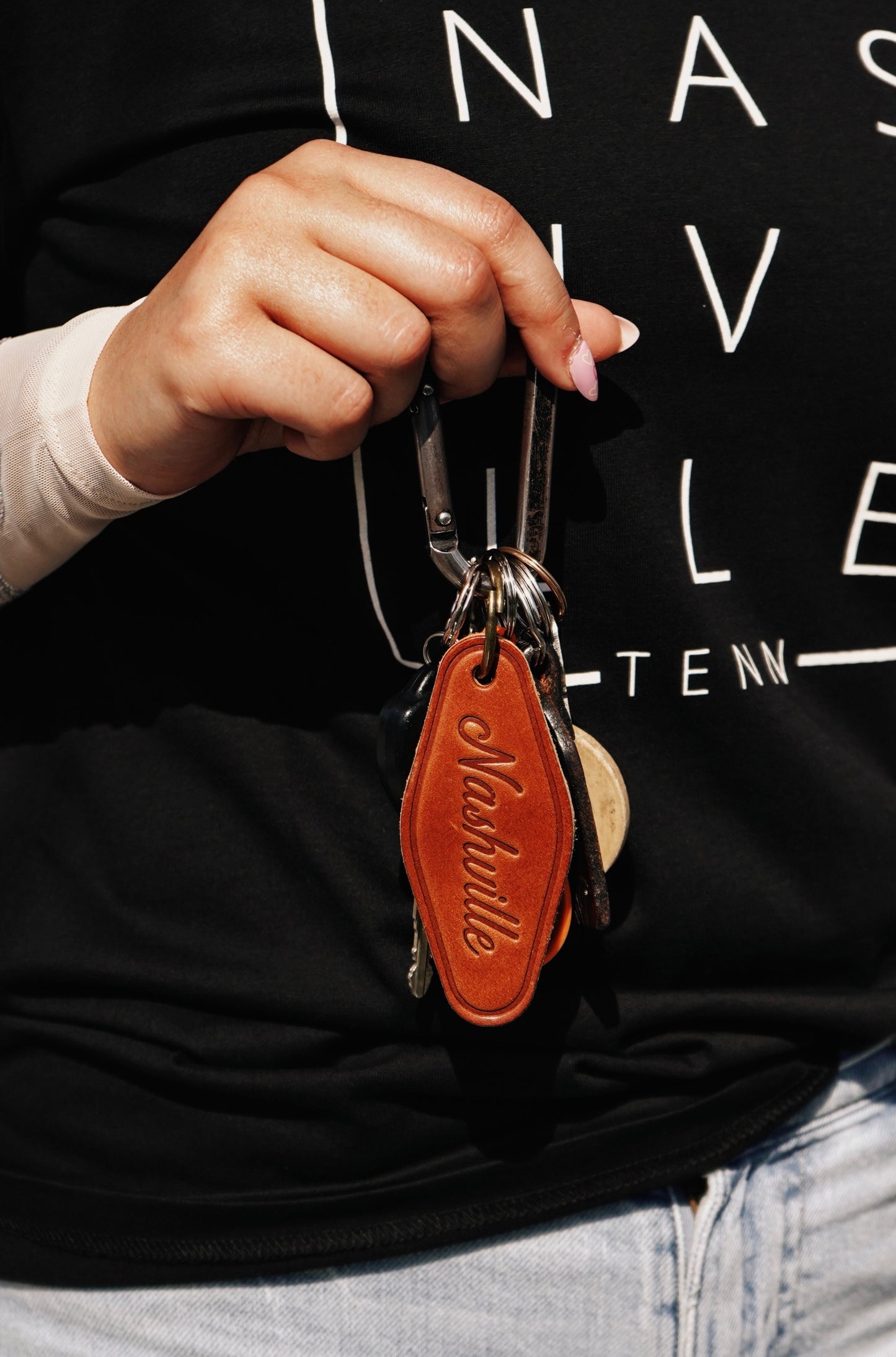 Nashville Leather Keychain