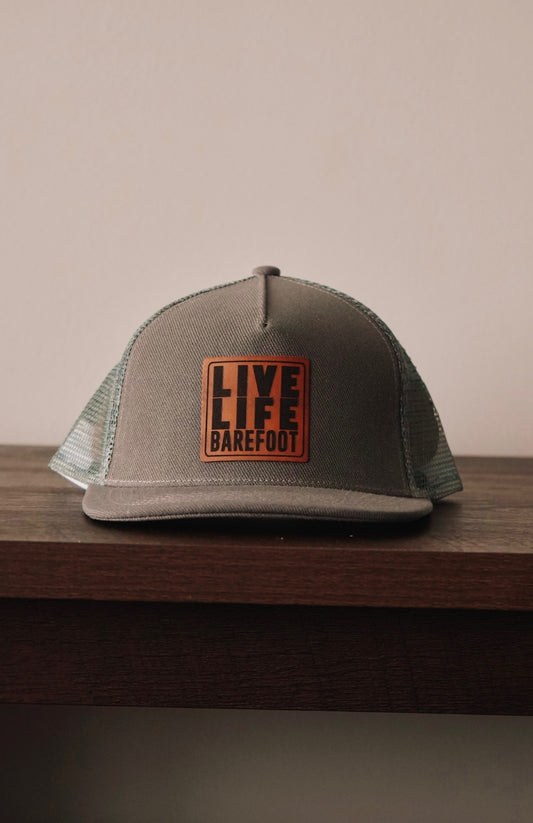 Live life Barefoot Kids Trucker Hat [Charcoal]