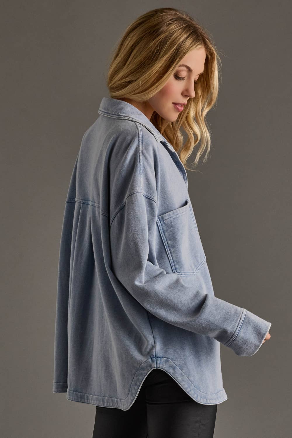 Super Soft Button Up Shirt [Lt. Blue]