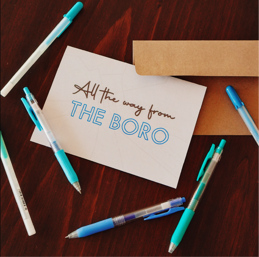 All the Way from the Boro Greeting Card