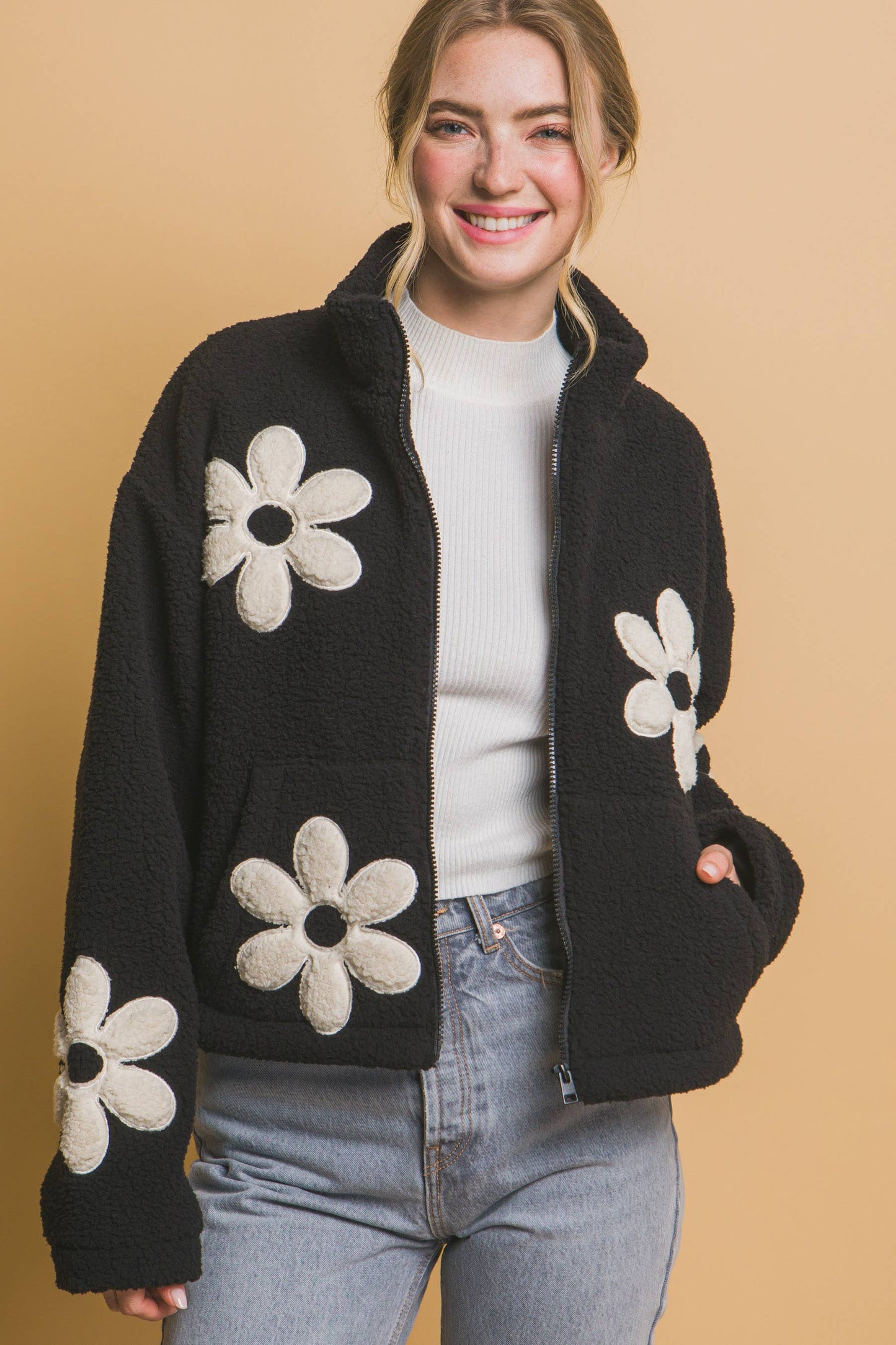 Daisy Sherpa Jacket [Black]