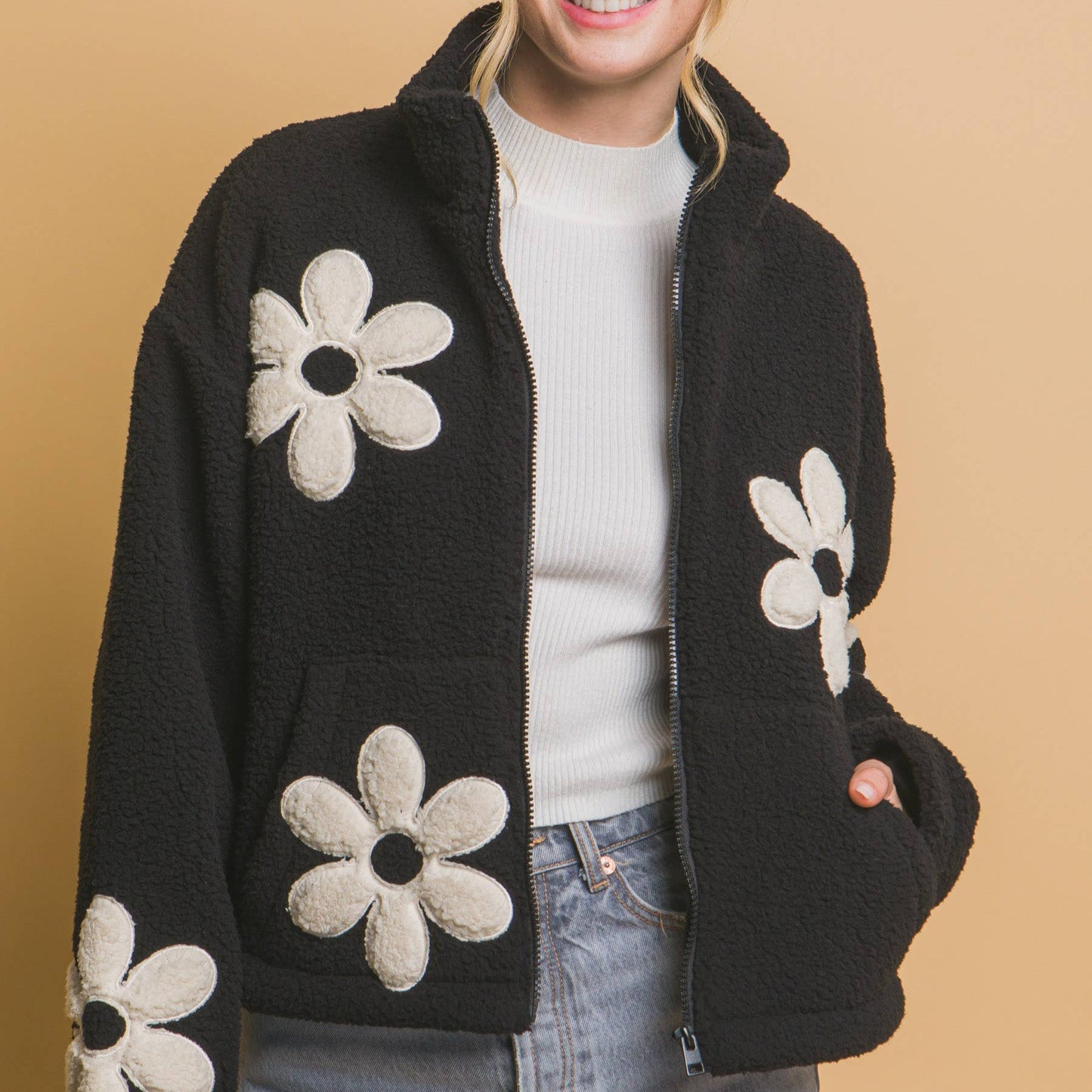 Daisy Sherpa Jacket [Black]