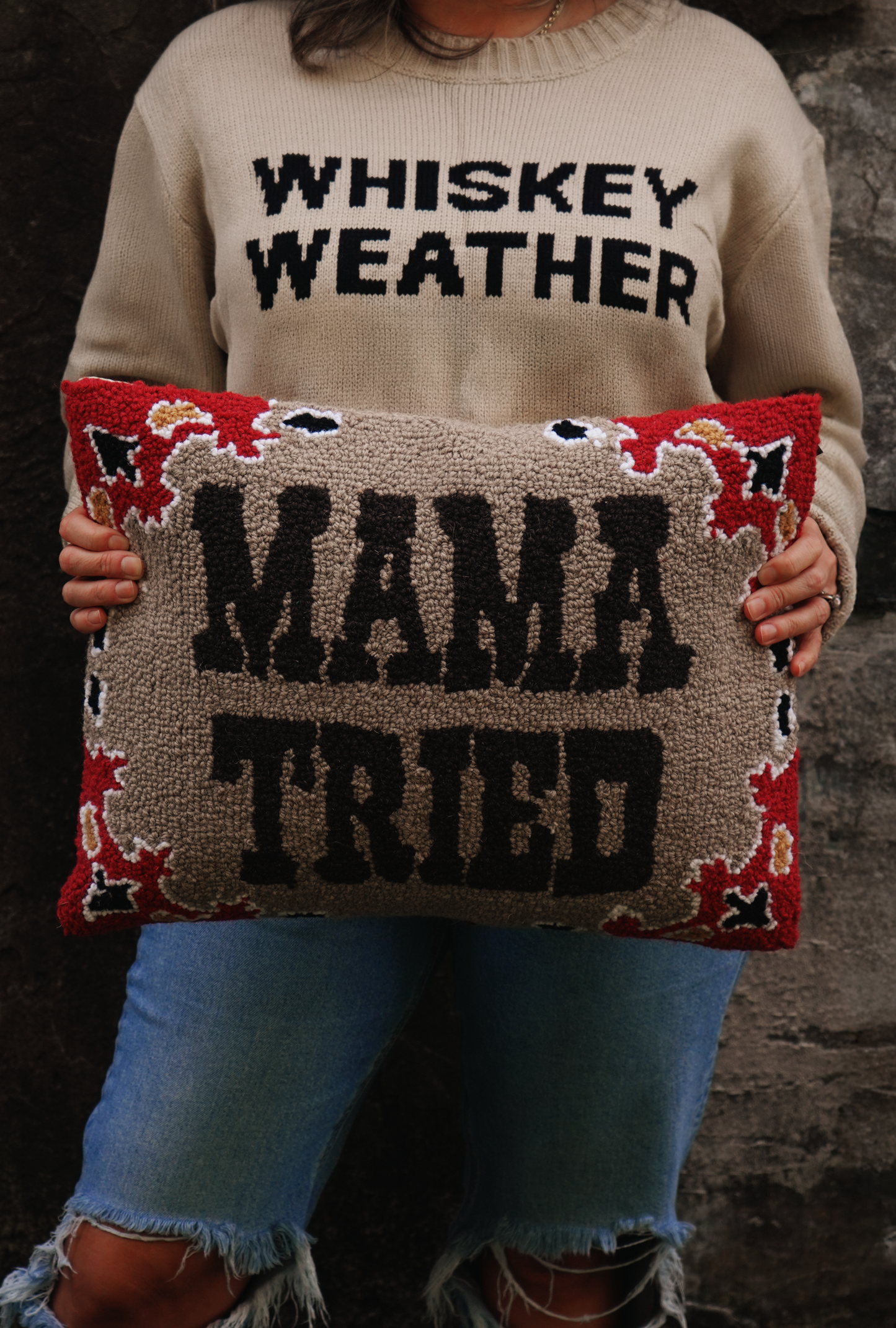 Mama Tried Hook Pillow