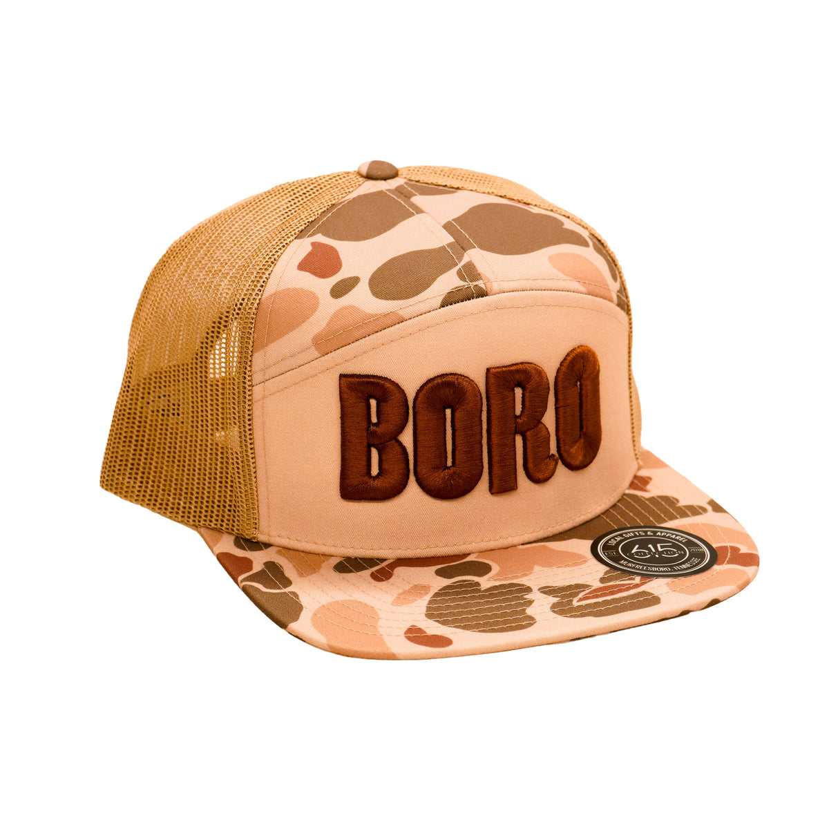 BORO 3D 7-Panel Trucker Hat [Harvest Duck Camo/Sandstone]