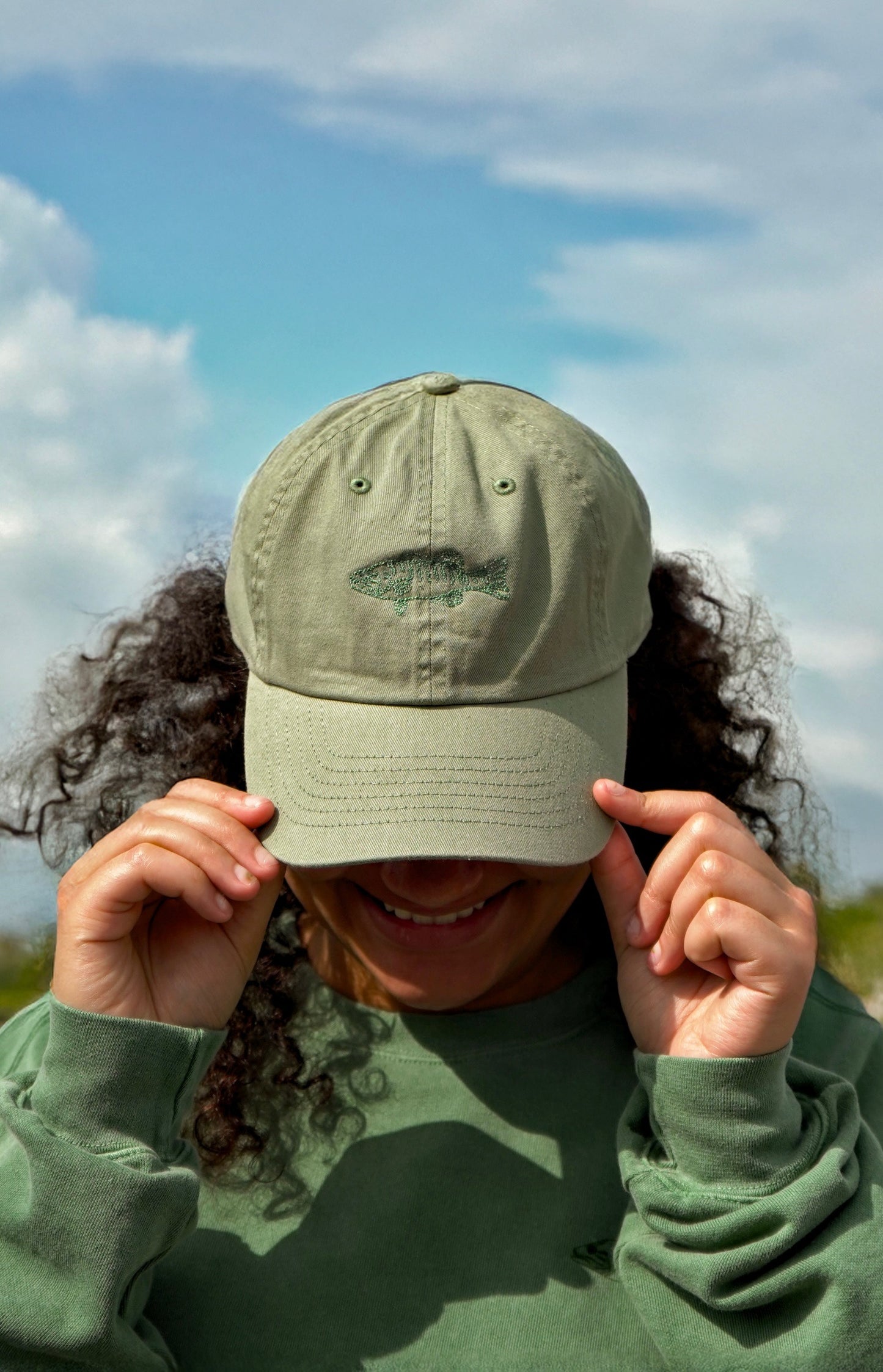 Small Mouth Bass Washed Baseball Cap