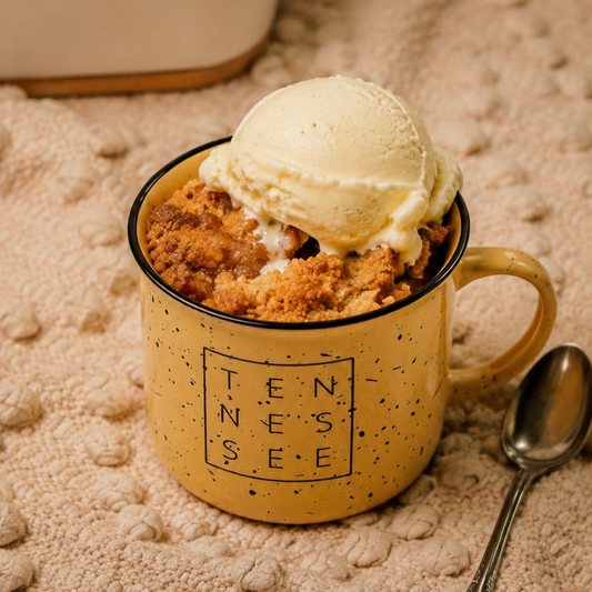Tennessee Square© Campfire Mug | Speckled Ceramic Coffee Cup [Yellow]