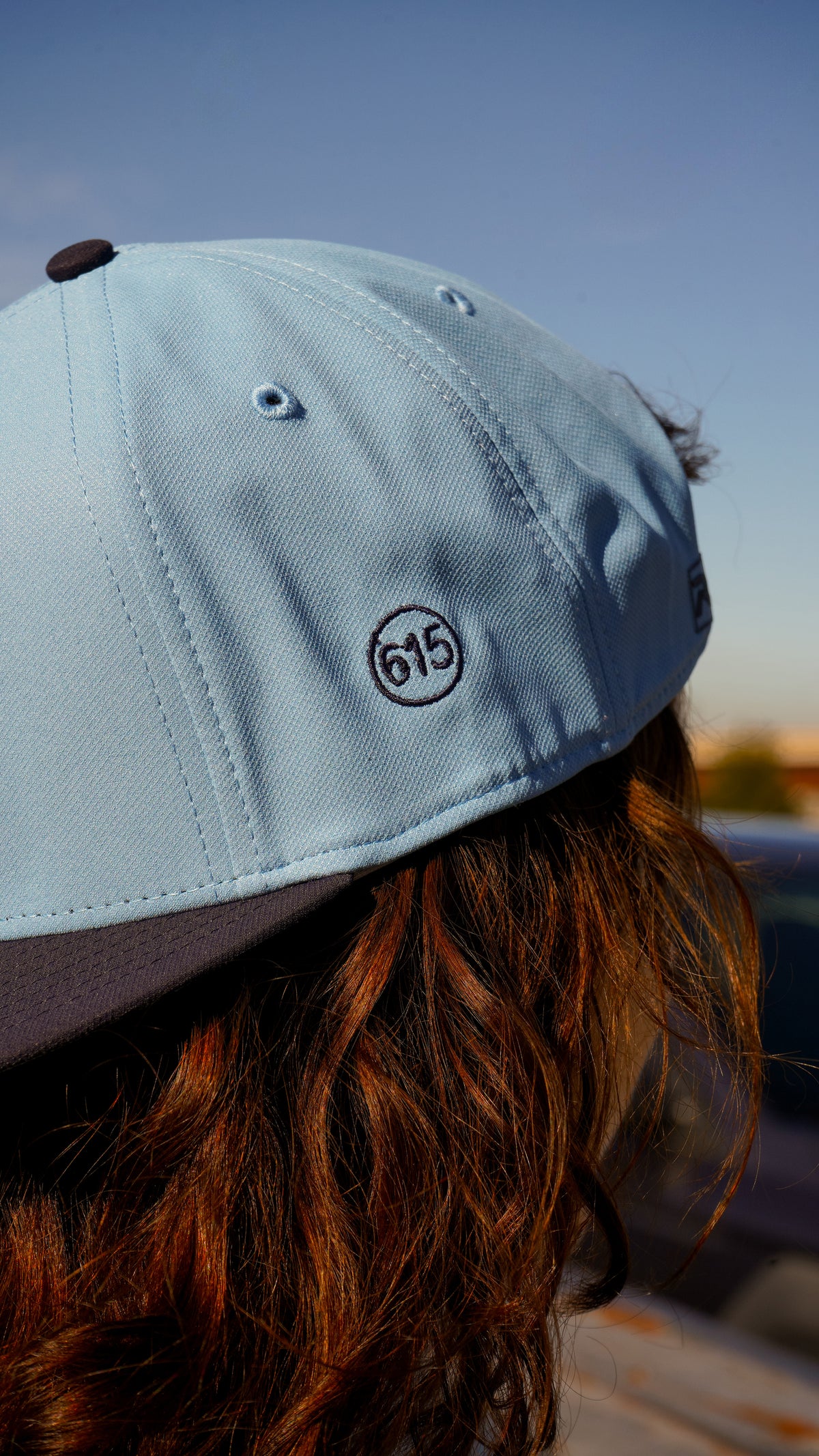 BORO Snapback Hat [Columbia Blue/Navy]