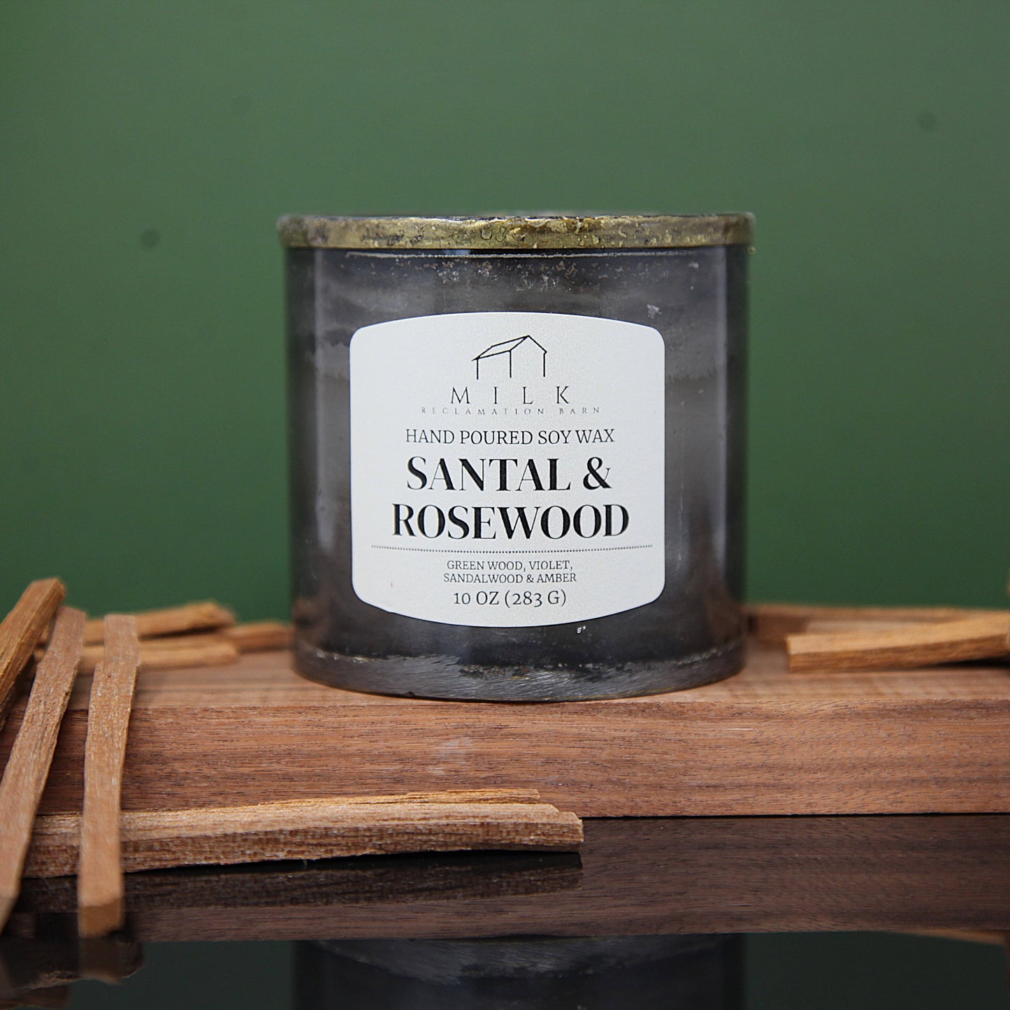 Lakeside Retreat Soy Candle | Rustic Barn Metal 10 oz