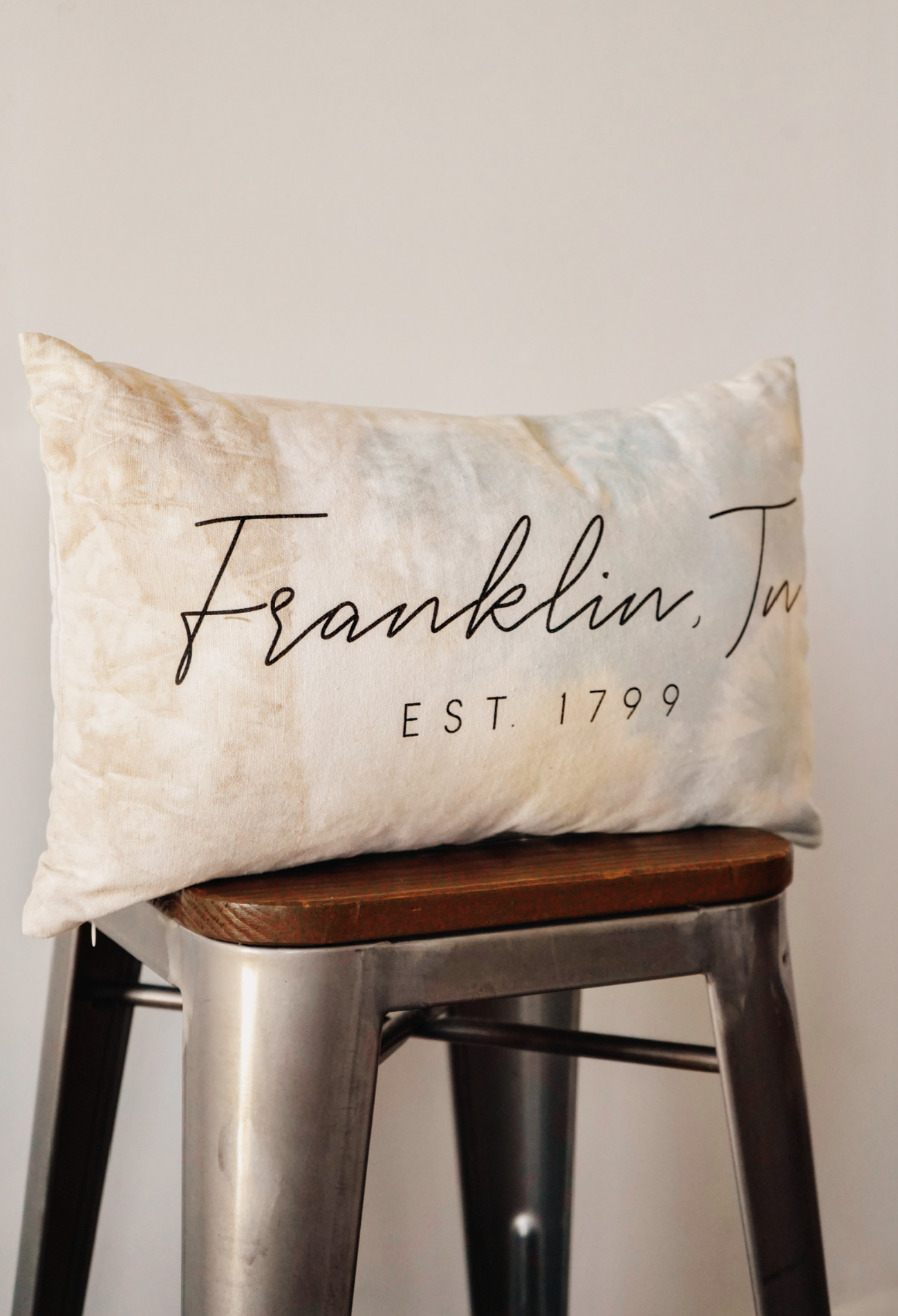 Franklin Naturally Dyed Canvas Pillow [Marigolds + Indigo]