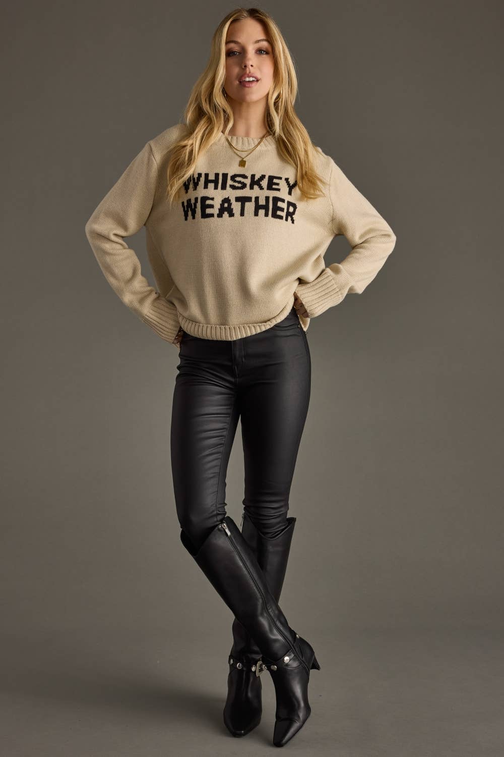 Whiskey Weather Sweater [Lt. Tan]