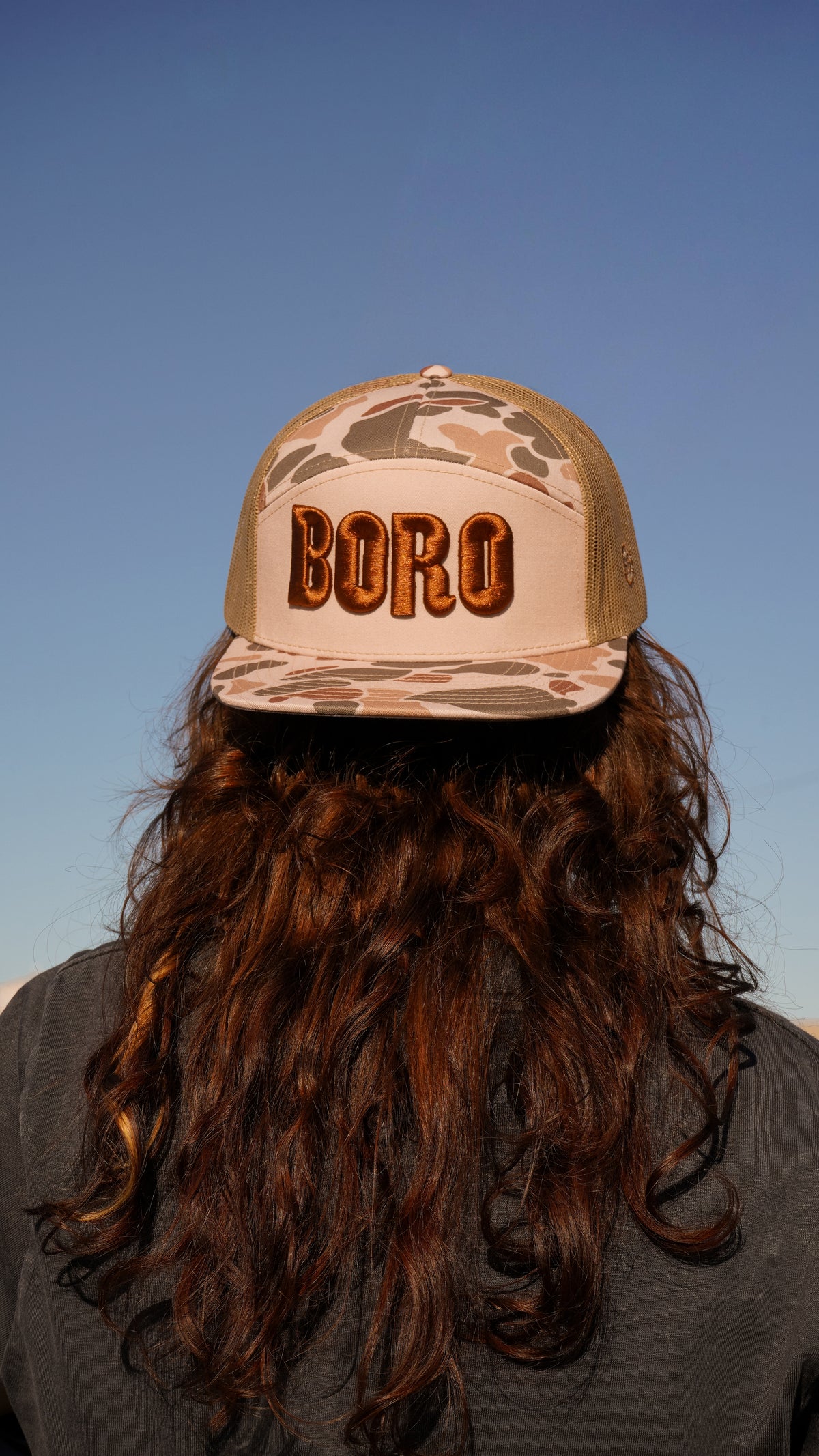 BORO 3D 7-Panel Trucker Hat [Harvest Duck Camo/Sandstone]